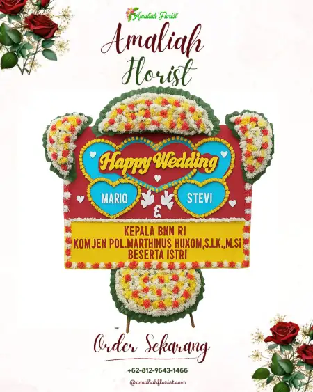 Papan Bunga Pernikahan Pandan Lanjang